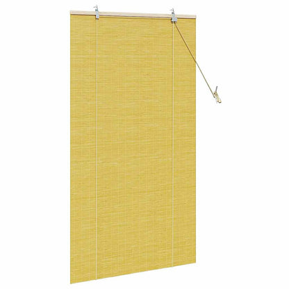 Roller Blind Yellow 80 x 160 cm Bamboo