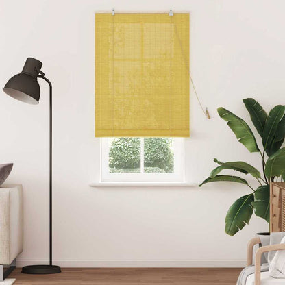 Roller Blind Yellow 80 x 220 cm Bamboo