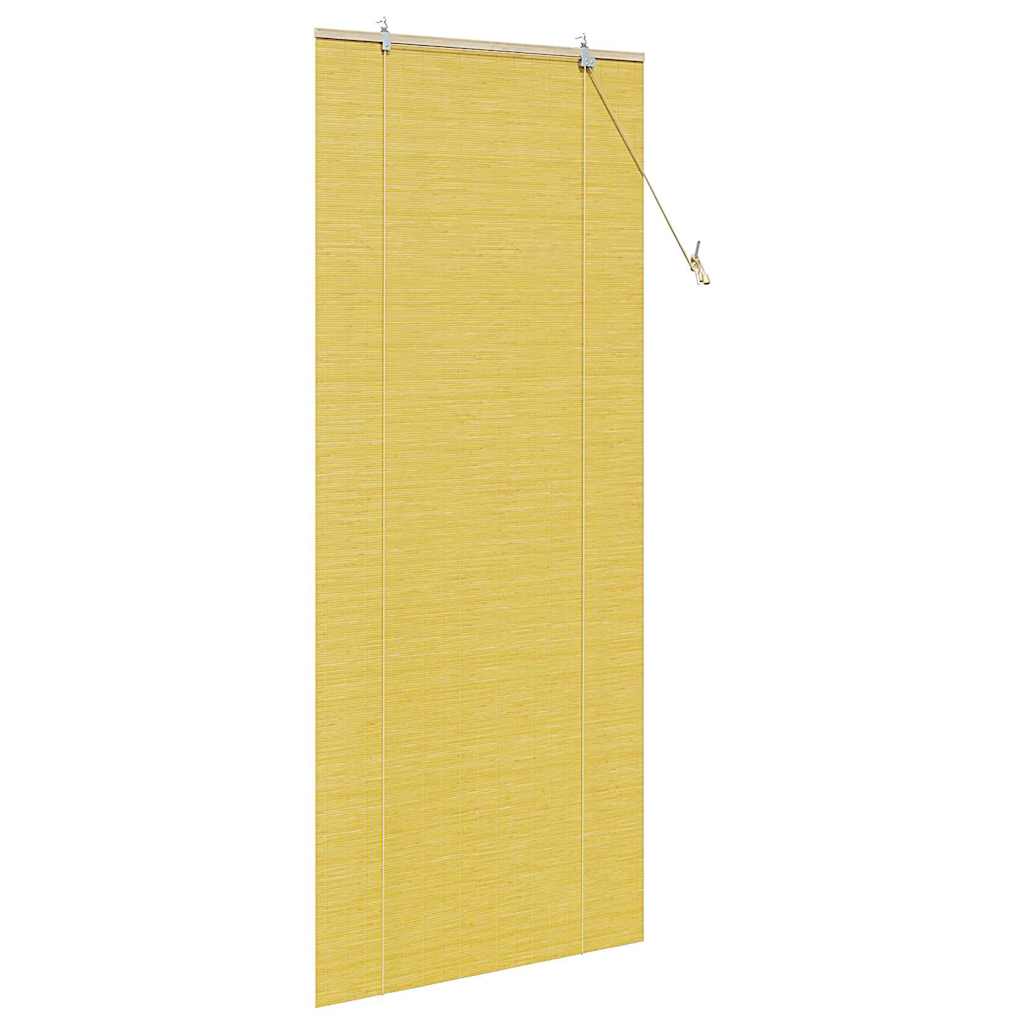 Roller Blind Yellow 80 x 220 cm Bamboo