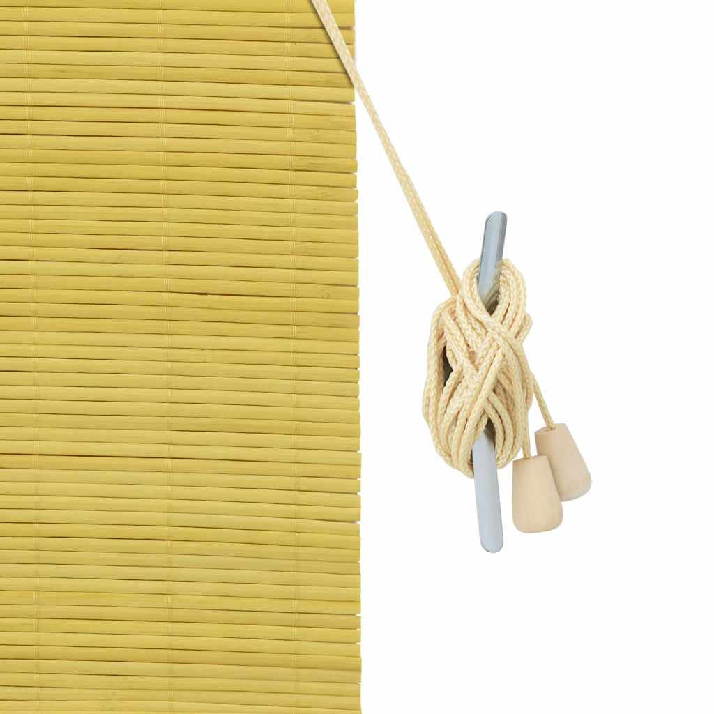 Roller Blind Yellow 90 x 160 cm Bamboo