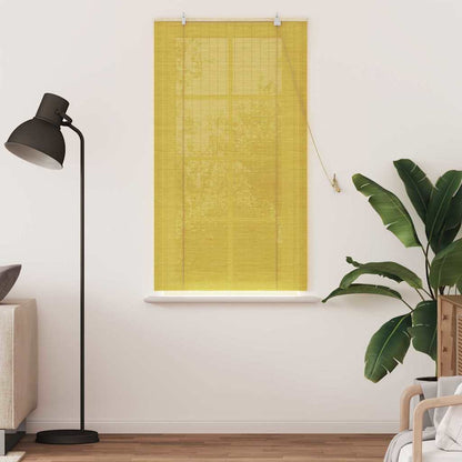 Roller Blind Yellow 90 x 160 cm Bamboo