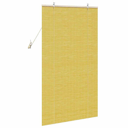 Roller Blind Yellow 90 x 160 cm Bamboo