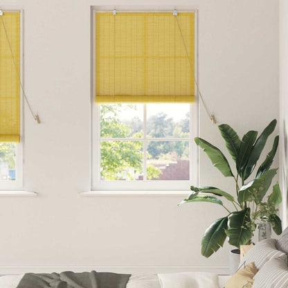 Roller Blind Yellow 90 x 220 cm Bamboo