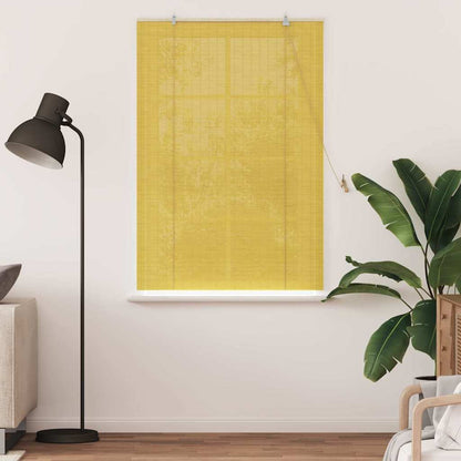 Roller Blind Yellow 110 x 160 cm Bamboo