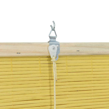 Roller Blind Yellow 110 x 220 cm Bamboo