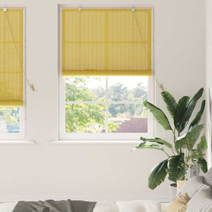 Roller Blind Yellow 110 x 220 cm Bamboo