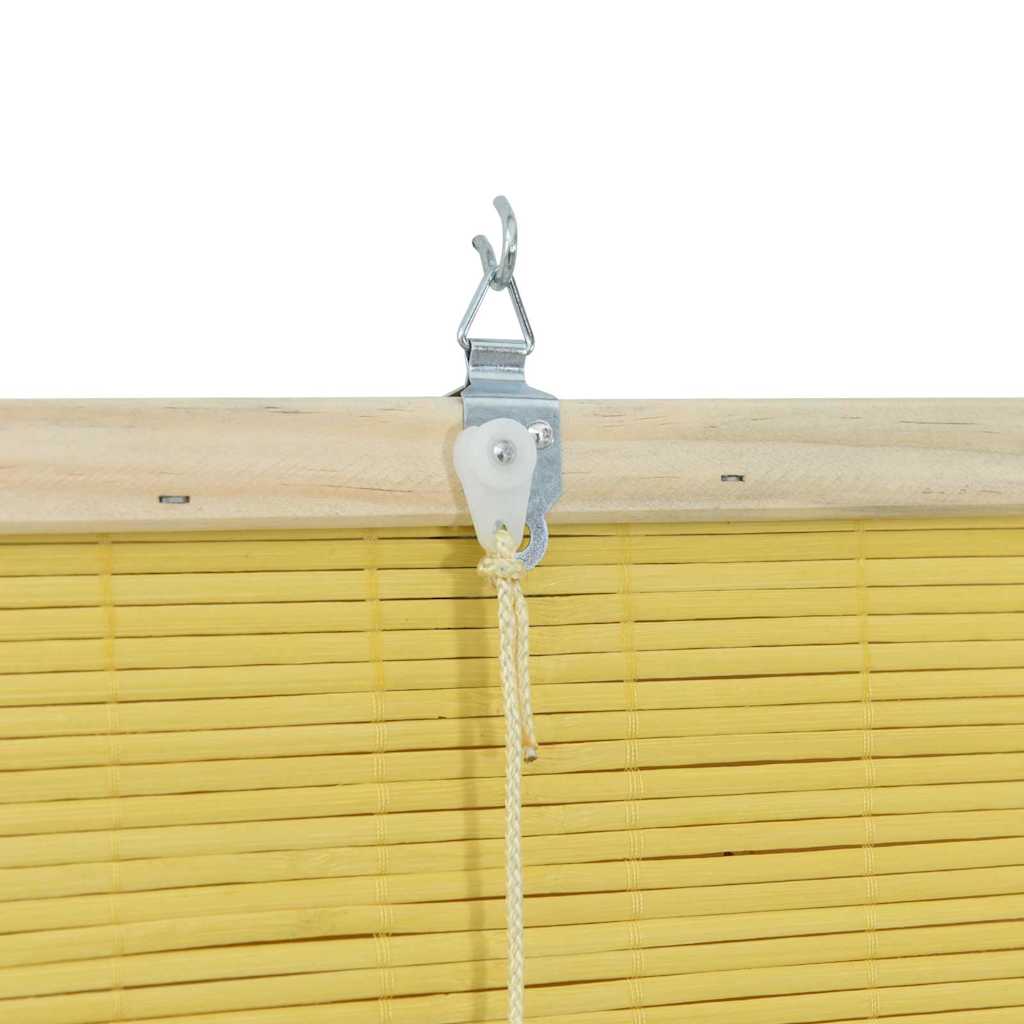Roller Blind Yellow 120 x 160 cm Bamboo
