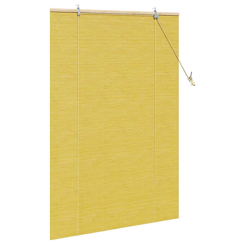 Roller Blind Yellow 120 x 160 cm Bamboo