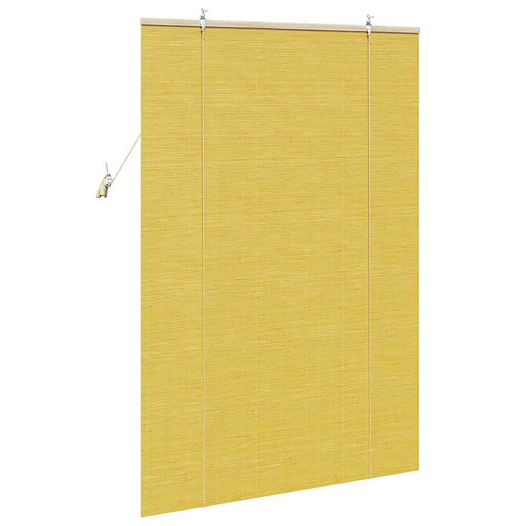 Roller Blind Yellow 120 x 160 cm Bamboo