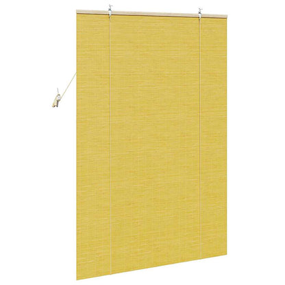 Roller Blind Yellow 120 x 160 cm Bamboo