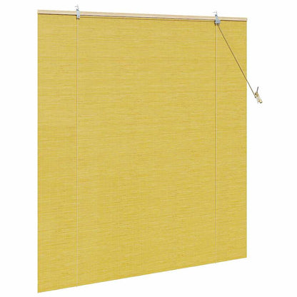 Roller Blind Yellow 140 x 160 cm Bamboo