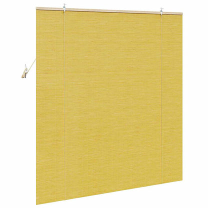 Roller Blind Yellow 140 x 160 cm Bamboo