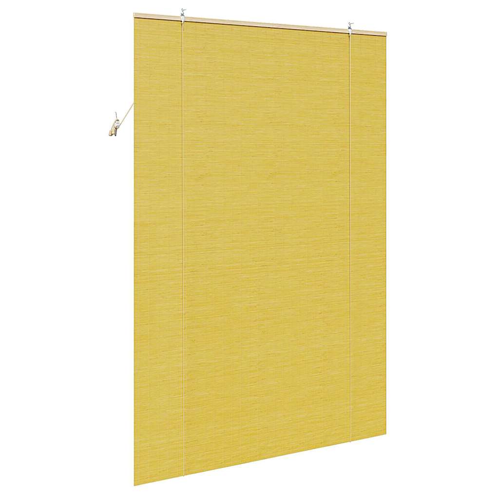 Roller Blind Yellow 140 x 220 cm Bamboo