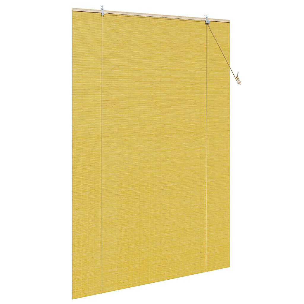 Roller Blind Yellow 150 x 220 cm Bamboo