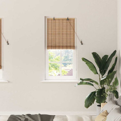 Roller Blind with Curtains Manual Nature 60 x 220 cm Bamboo