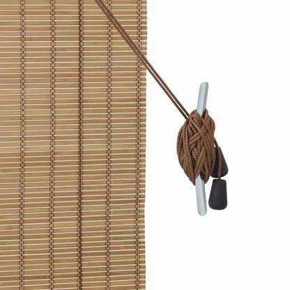 Roller Blind with Curtains Manual Nature 80 x 220 cm Bamboo