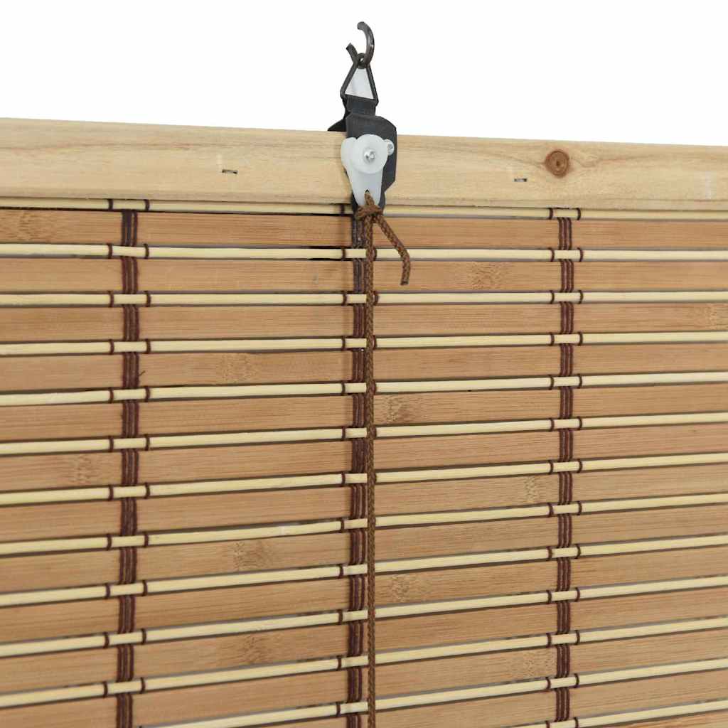 Roller Blind with Curtains Manual Nature 80 x 220 cm Bamboo