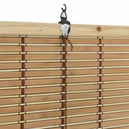 Roller Blind with Curtains Manual Nature 80 x 220 cm Bamboo