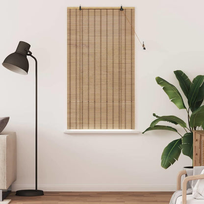 Roller Blind with Curtains Manual Nature 80 x 220 cm Bamboo