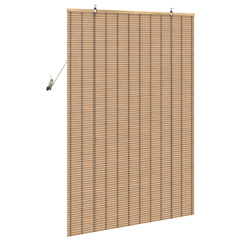 Roller Blind with Curtains Manual Nature 100 x 160 cm Bamboo