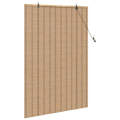 Roller Blind with Curtains Manual Nature 120 x 160 cm Bamboo