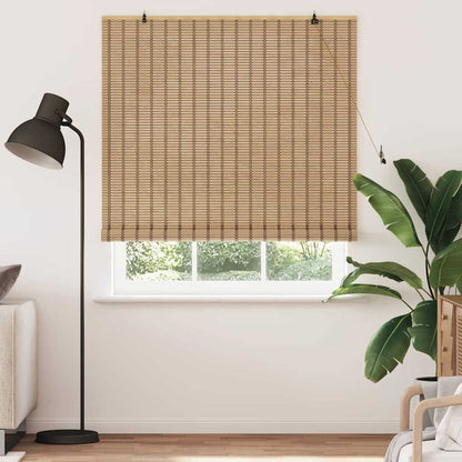 Roller Blind with Curtains Manual Nature 150 x 220 cm Bamboo
