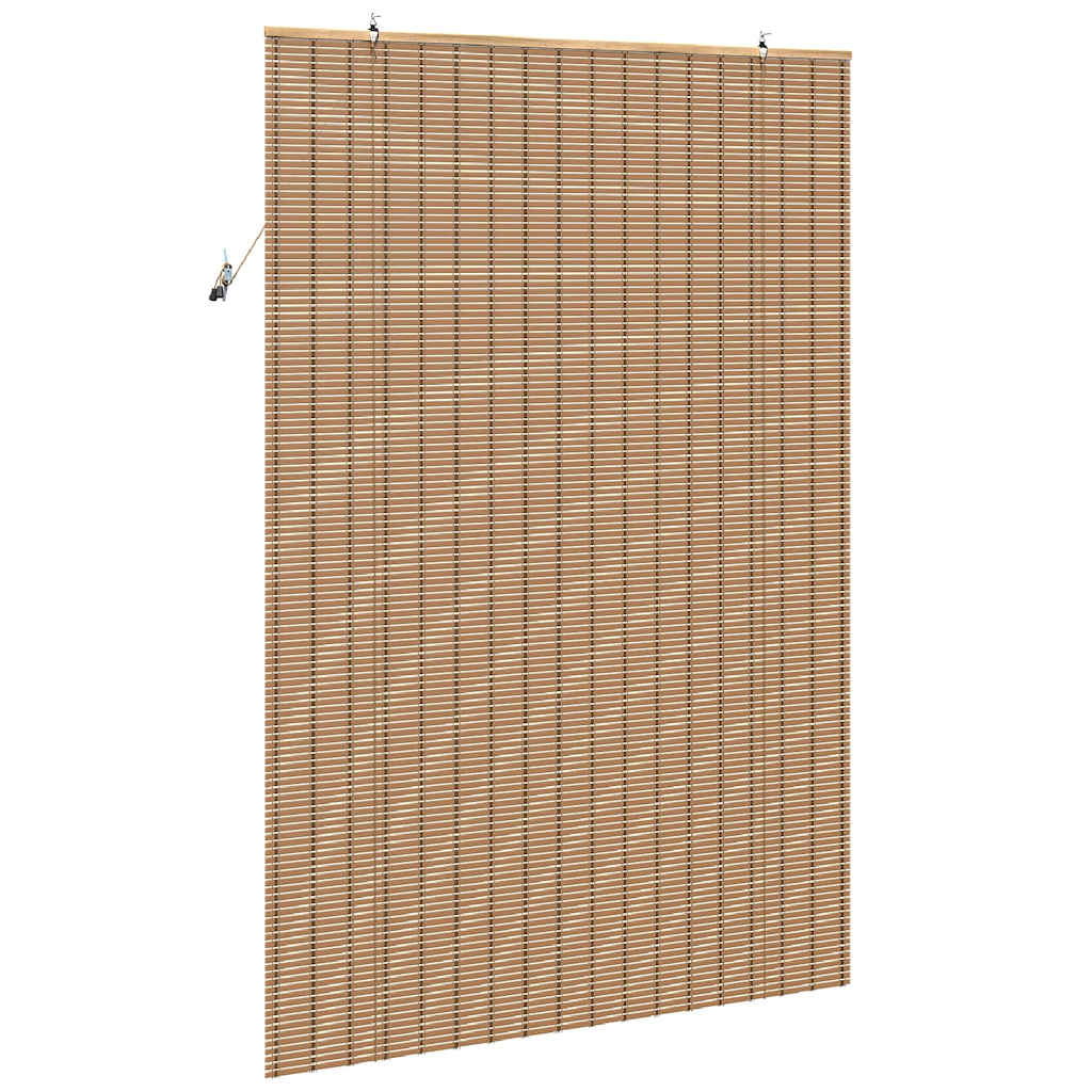 Roller Blind with Curtains Manual Nature 150 x 220 cm Bamboo