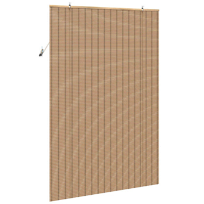 Roller Blind with Curtains Manual Nature 150 x 220 cm Bamboo