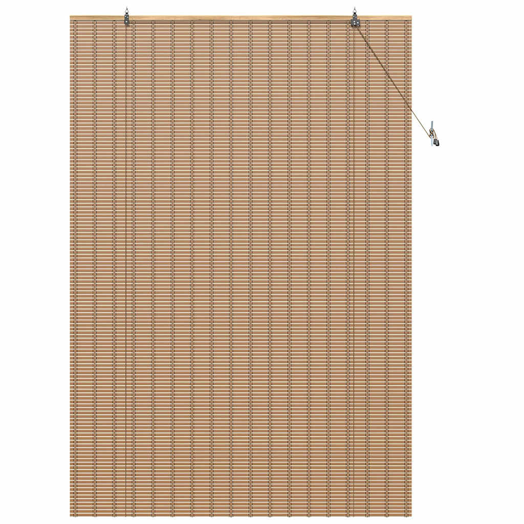 Roller Blind with Curtains Manual Nature 150 x 220 cm Bamboo