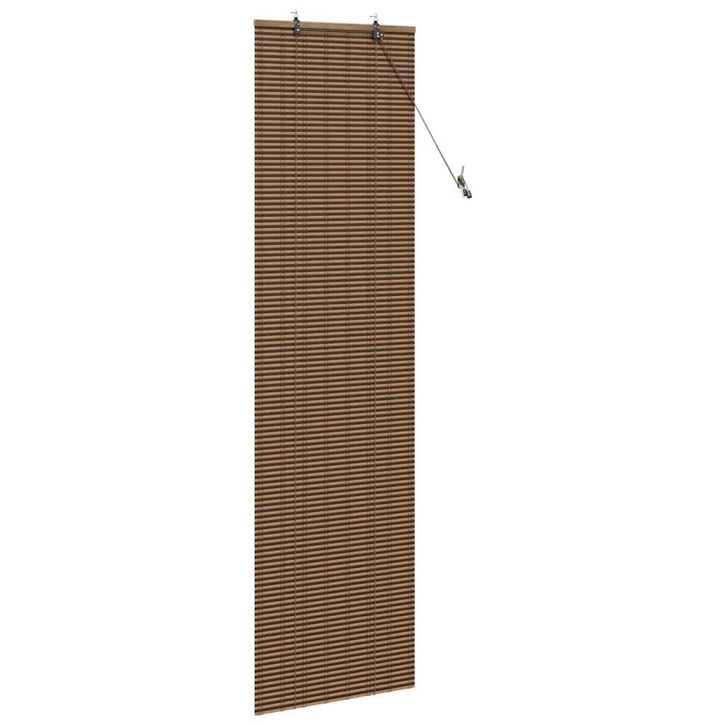 Roller Blind with Curtains Manual Brown 60 x 220 cm Bamboo