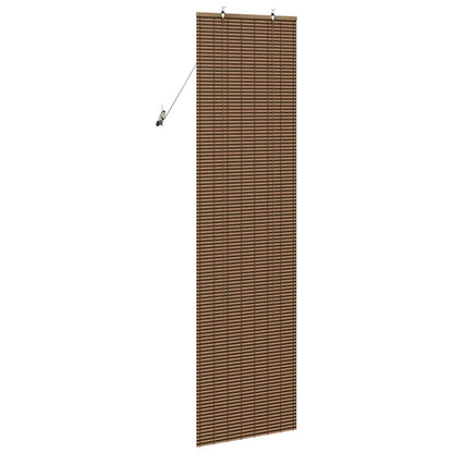 Roller Blind with Curtains Manual Brown 60 x 220 cm Bamboo