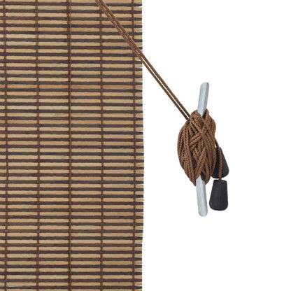 Roller Blind with Curtains Manual Brown 80 x 160 cm Bamboo