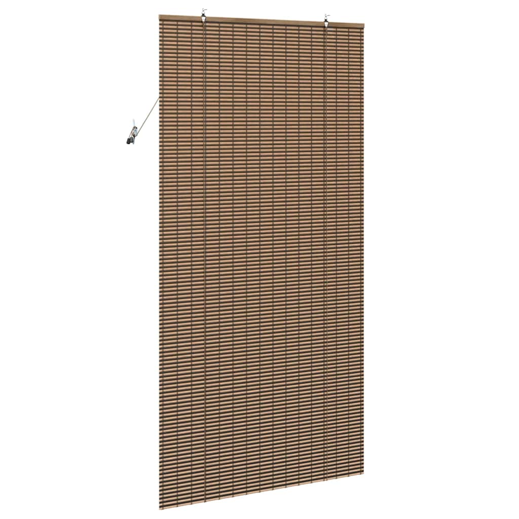 Roller Blind with Curtains Manual Brown 110 x 220 cm Bamboo