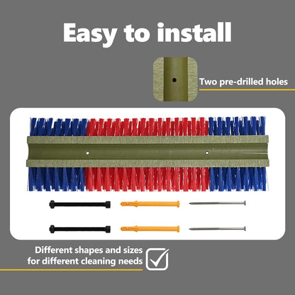 Cattle Brushes Red and Blue 50 x 17 x 9 cm Plastic and Steel