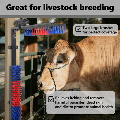 Cattle Brushes Adjustable Red and Blue 84 x 10 x 91 cm PVC