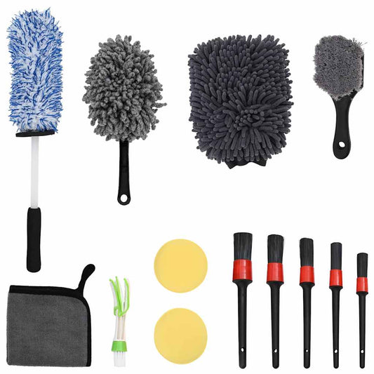 Car Brush Set Multicolour Poly Rattan