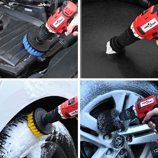 Soft and Hard Cleaning Brush Set 12 pcs Multi Color