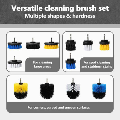 Car Brush Set Multicolour Poly Rattan