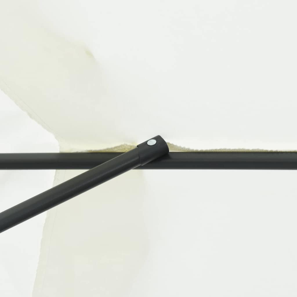 Garden Parasol Sand 394 x 394 x 248 cm Polyester and Steel