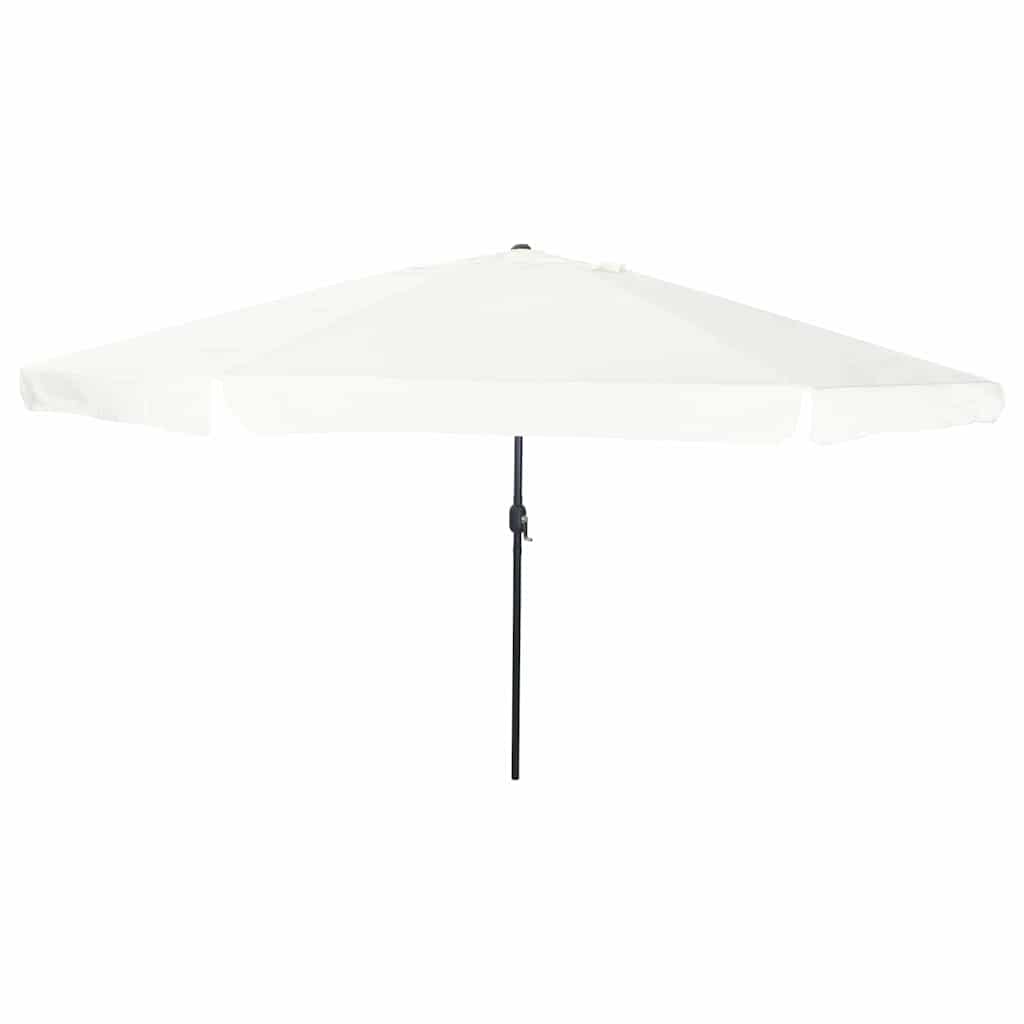 Garden Parasol Sand 394 x 394 x 248 cm Polyester and Steel