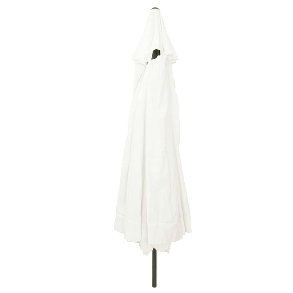 Garden Parasol Sand 394 x 394 x 248 cm Polyester and Steel