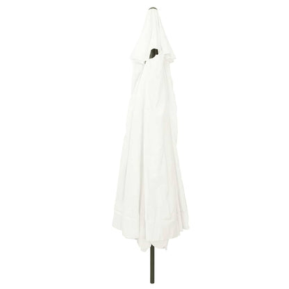 Garden Parasol Sand 394 x 394 x 248 cm Polyester and Steel