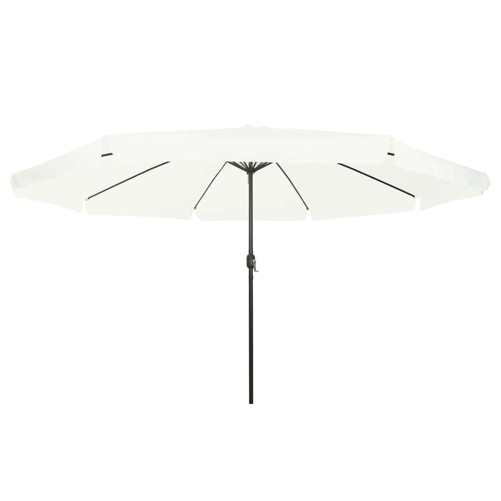 Garden Parasol Sand 394 x 394 x 248 cm Polyester and Steel