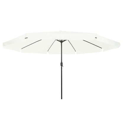 Garden Parasol Sand 394 x 394 x 248 cm Polyester and Steel