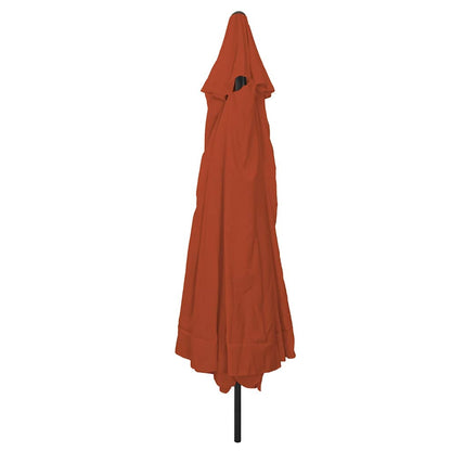 Garden Parasol Terracotta 394 x 394 x 248 cm