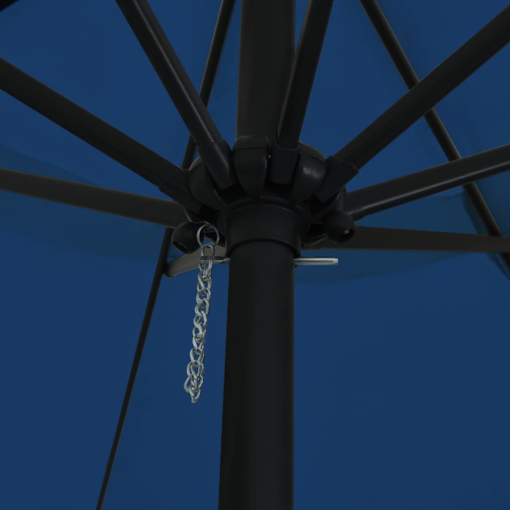 Garden Parasol Azurblau 394 x 394 x 248 cm Polyester and Steel