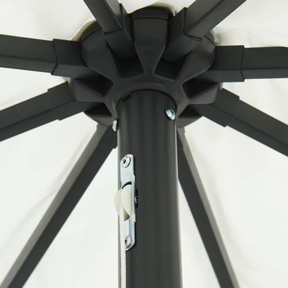 Garden Parasol Sand and Anthracite 395 x 395 x 245 cm Polyester
