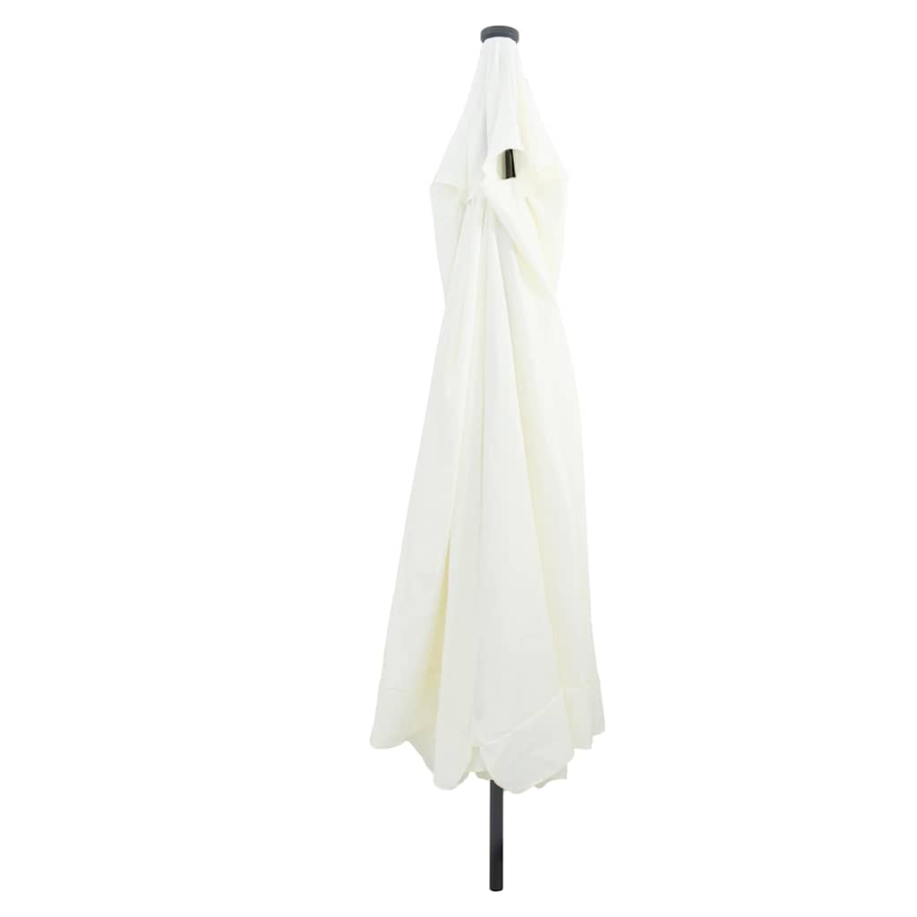 Garden Parasol Sand and Anthracite 395 x 395 x 245 cm Polyester
