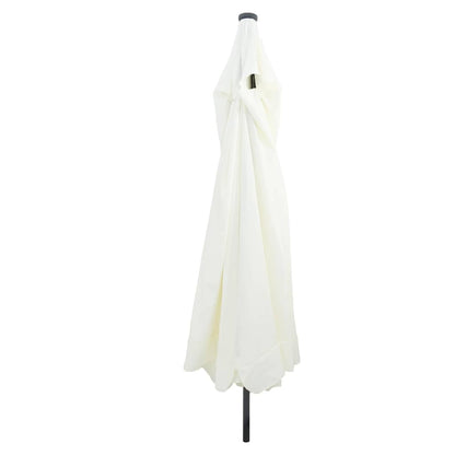 Garden Parasol Sand and Anthracite 395 x 395 x 245 cm Polyester