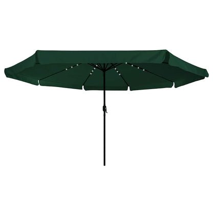 Garden Parasol Green 395 x 395 x 245 cm Polyester